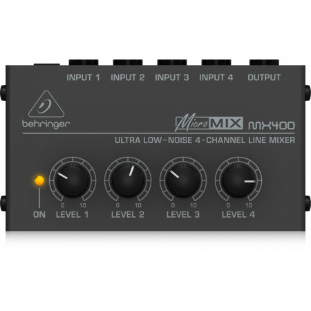 Behringer MX400 micromix low noise 4 channel mono line mixer