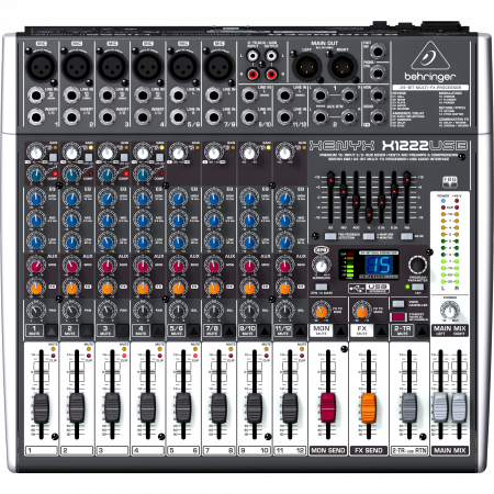 Behringer XENYX X1222USB mixer with USB and effects