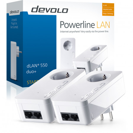 devolo D 9303 dLAN 550 duo+ Starter Kit powerline