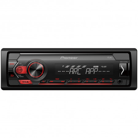 Pioneer MVH-S120UB car audio head unit, red