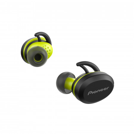Pioneer SE-E8TW-Y Bluetooth earphones, yellow