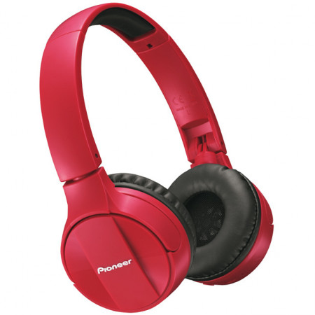 Pioneer SE-MJ553BT-R Bluetooth headphones, red