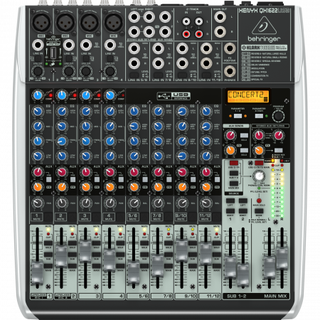 Behringer XENYX QX1622USB mixer with USB and effects