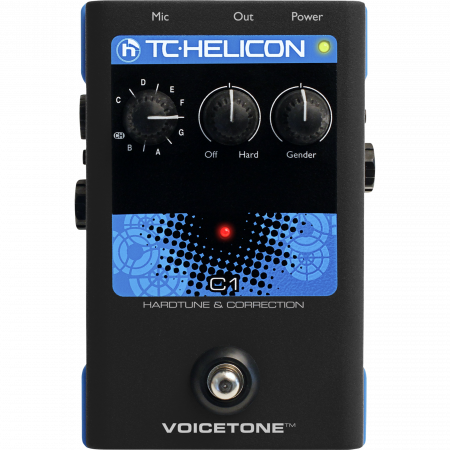 TC Helicon VoiceTone C1 vocal hardtune and corrector pedal 