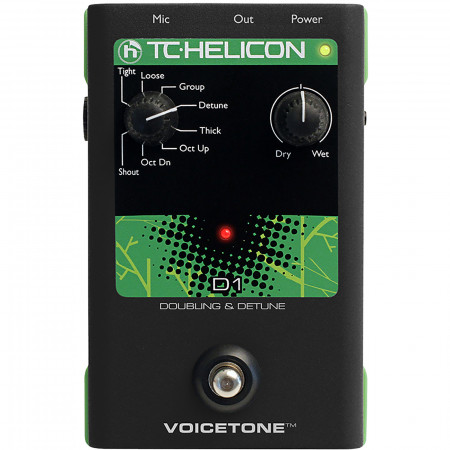 TC Helicon VoiceTone D1 vocal doubling effect pedal