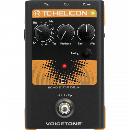 TC Helicon VoiceTone E1 vocal echo/delay pedál