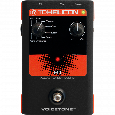 TC Helicon VoiceTone R1 vocal reverb effect pedal
