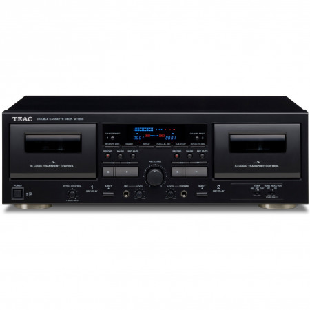 TEAC W-1200 double cassette player, black