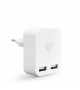 Energy Sistem Home Charger 2.4A Dual USB charger head with 2 USB ports, white